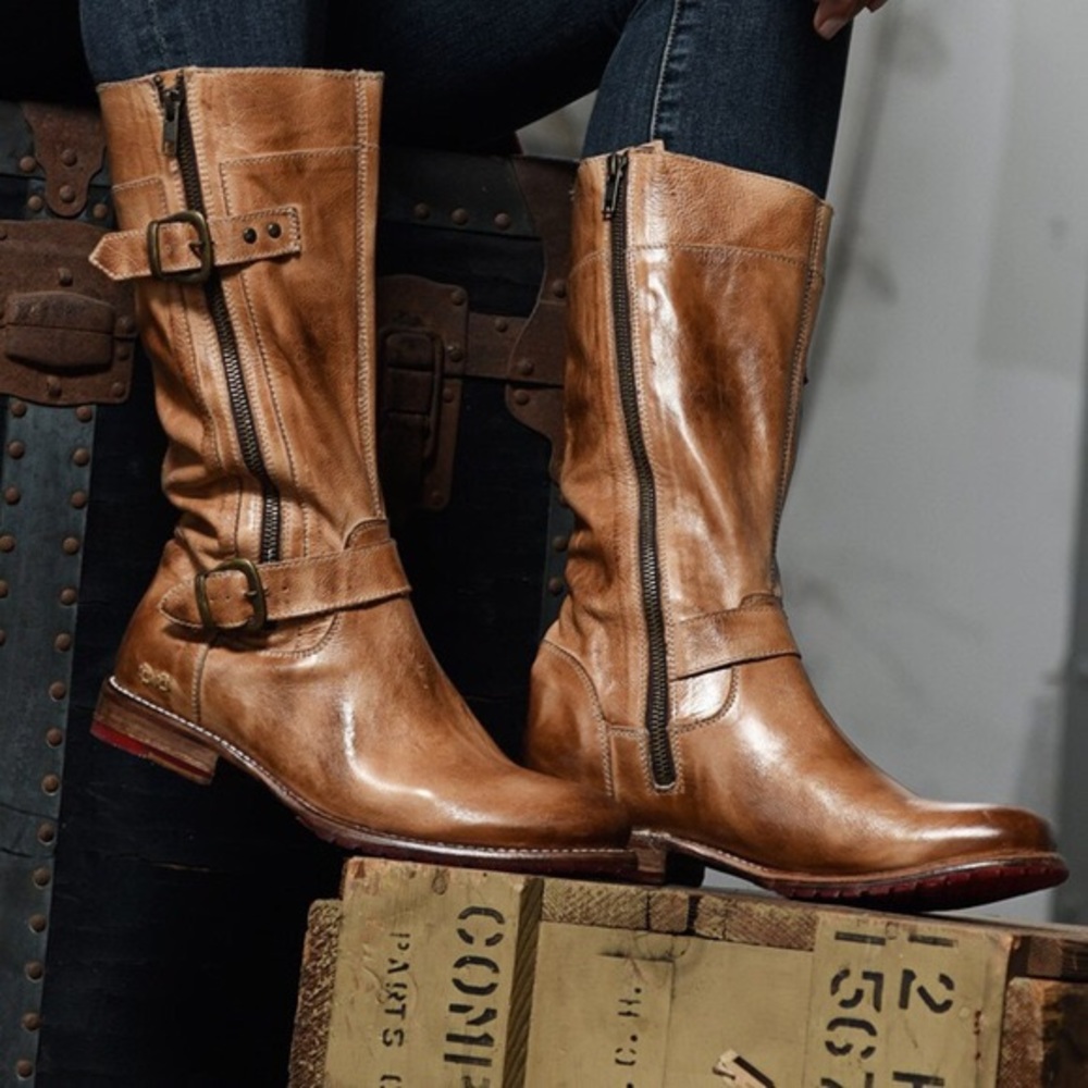 Bed Stu Gogo Tan Rustic Leather Boots